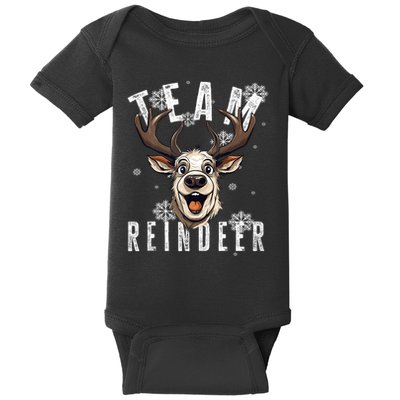 Team Reindeer Christmas Theme Funny Reindeer Tank Top Baby Bodysuit