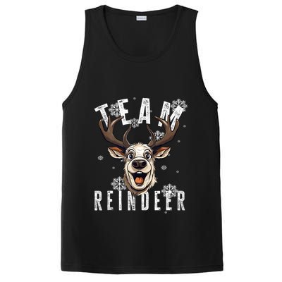 Team Reindeer Christmas Theme Funny Reindeer Tank Top PosiCharge Competitor Tank