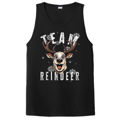 Team Reindeer Christmas Theme Funny Reindeer Tank Top PosiCharge Competitor Tank