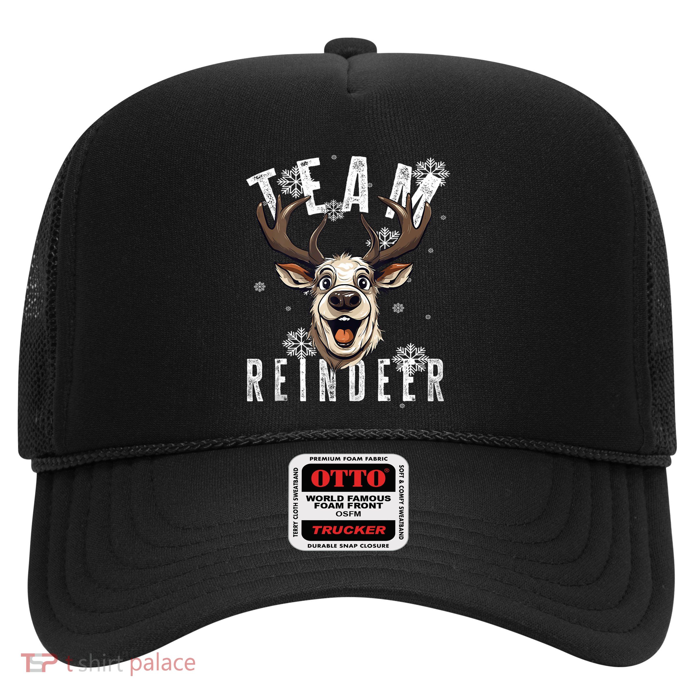 Team Reindeer Christmas Theme Funny Reindeer Tank Top Trucker Hat