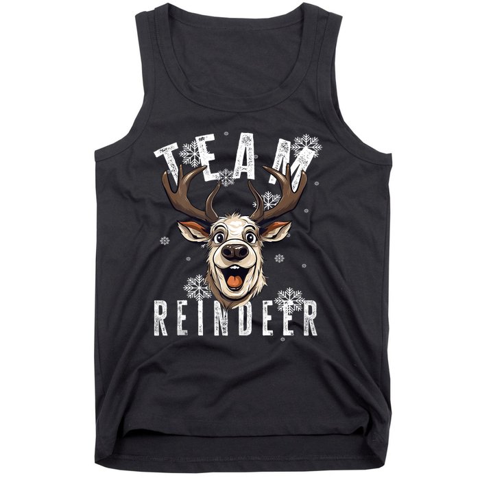 Team Reindeer Christmas Theme Funny Reindeer Tank Top Tank Top