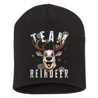 Team Reindeer Christmas Theme Funny Reindeer Tank Top Short Acrylic Beanie