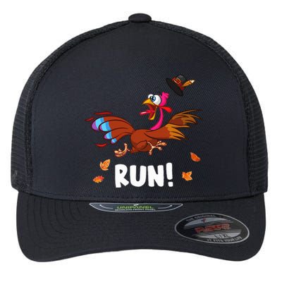 Turkey Run Costume Thanksgiving Running Turkey Trot Flexfit Unipanel Trucker Cap