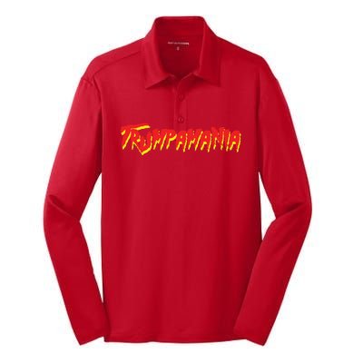 Trump Republican Convention Wrestling Meme Trumpamania Silk Touch Performance Long Sleeve Polo