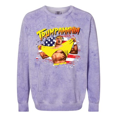 Trump Republican Convention Wrestling Meme Trumpamania Colorblast Crewneck Sweatshirt