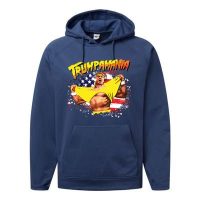 Trump Republican Convention Wrestling Meme Trumpamania Performance Fleece Hoodie