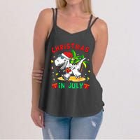 T Rex Christmas In July Dinosaur Women's Strappy Tank