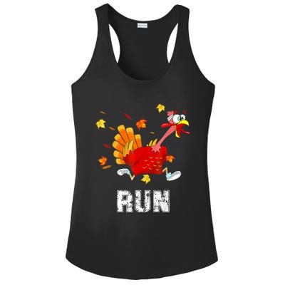 Turkey Run Costume Thanksgiving Running Turkey Trot Ladies PosiCharge Competitor Racerback Tank