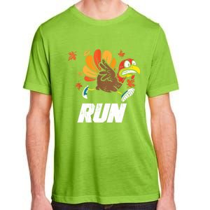 Turkey Run Costume Thanksgiving Running Turkey Trot Adult ChromaSoft Performance T-Shirt