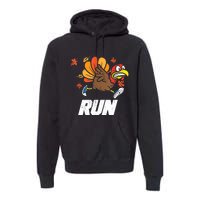 Turkey Run Costume Thanksgiving Running Turkey Trot Premium Hoodie