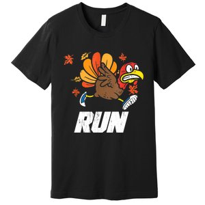 Turkey Run Costume Thanksgiving Running Turkey Trot Premium T-Shirt