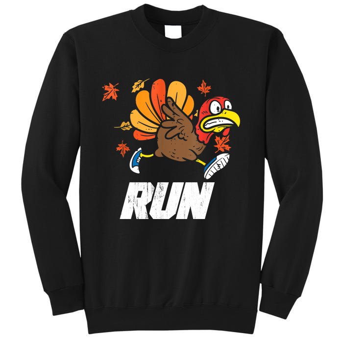 Turkey Run Costume Thanksgiving Running Turkey Trot Tall Sweatshirt