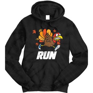 Turkey Run Costume Thanksgiving Running Turkey Trot Tie Dye Hoodie