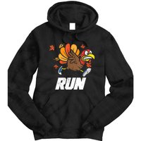 Turkey Run Costume Thanksgiving Running Turkey Trot Tie Dye Hoodie