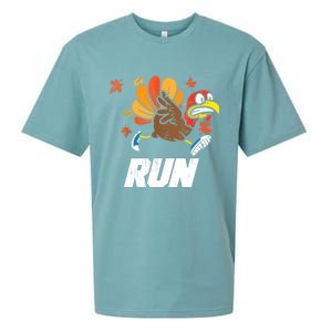 Turkey Run Costume Thanksgiving Running Turkey Trot Sueded Cloud Jersey T-Shirt