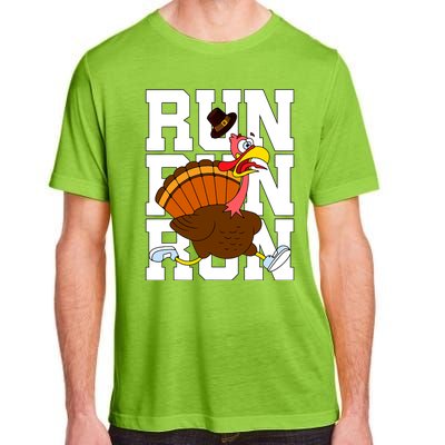 Turkey Run Costume Thanksgiving Running Turkey Trot Adult ChromaSoft Performance T-Shirt