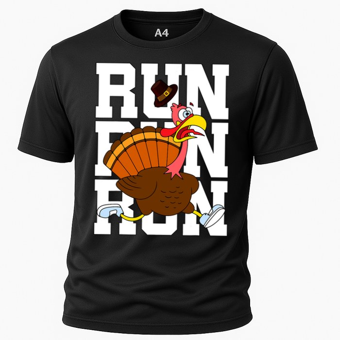 Turkey Run Costume Thanksgiving Running Turkey Trot Cooling Performance Crew T-Shirt