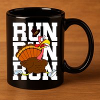 Turkey Run Costume Thanksgiving Running Turkey Trot 11oz C Handle Ceramic Mug