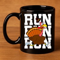 Turkey Run Costume Thanksgiving Running Turkey Trot 11oz C Handle Ceramic Mug