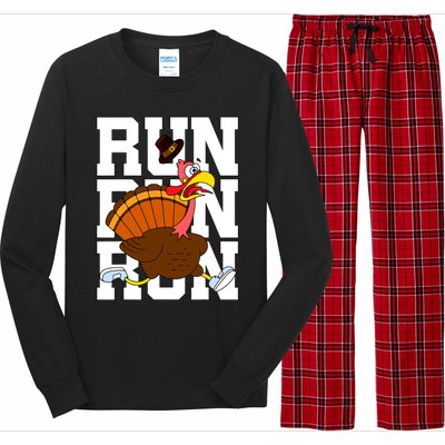 Turkey Run Costume Thanksgiving Running Turkey Trot Long Sleeve Pajama Set