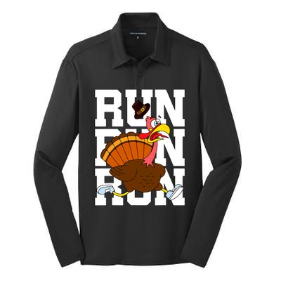 Turkey Run Costume Thanksgiving Running Turkey Trot Silk Touch Performance Long Sleeve Polo