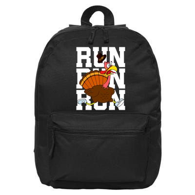 Turkey Run Costume Thanksgiving Running Turkey Trot 16 in Basic Backpack