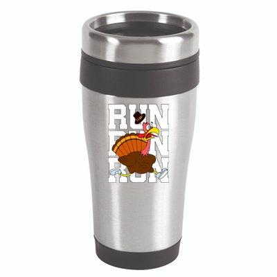 Turkey Run Costume Thanksgiving Running Turkey Trot 16oz Travel Tumbler