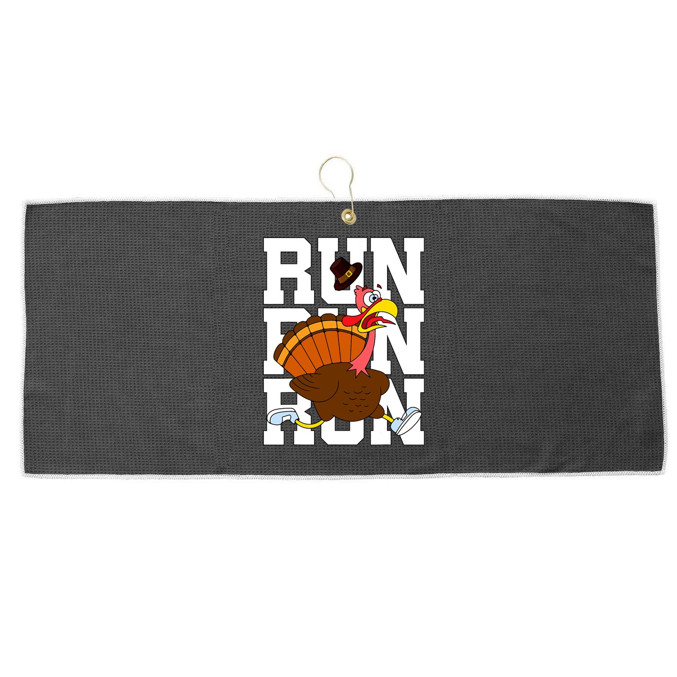 Turkey Run Costume Thanksgiving Running Turkey Trot Large Microfiber Waffle Golf Towel