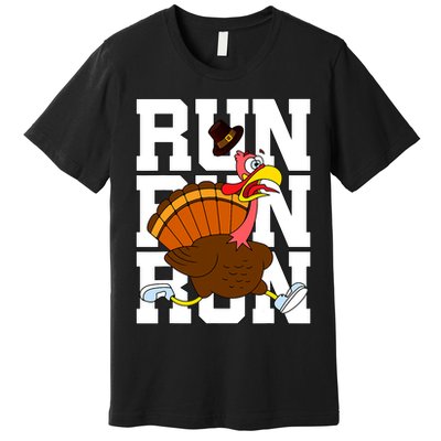 Turkey Run Costume Thanksgiving Running Turkey Trot Premium T-Shirt