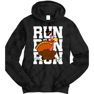 Turkey Run Costume Thanksgiving Running Turkey Trot Tie Dye Hoodie