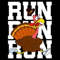 Turkey Run Costume Thanksgiving Running Turkey Trot Tie-Dye T-Shirt