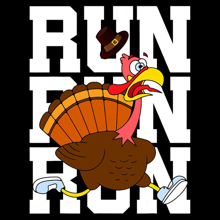 Turkey Run Costume Thanksgiving Running Turkey Trot Tie-Dye T-Shirt
