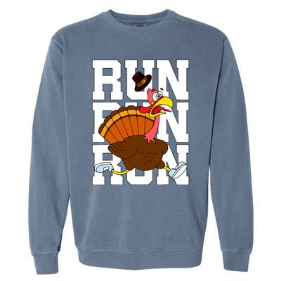 Turkey Run Costume Thanksgiving Running Turkey Trot Garment-Dyed Sweatshirt