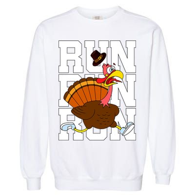 Turkey Run Costume Thanksgiving Running Turkey Trot Garment-Dyed Sweatshirt