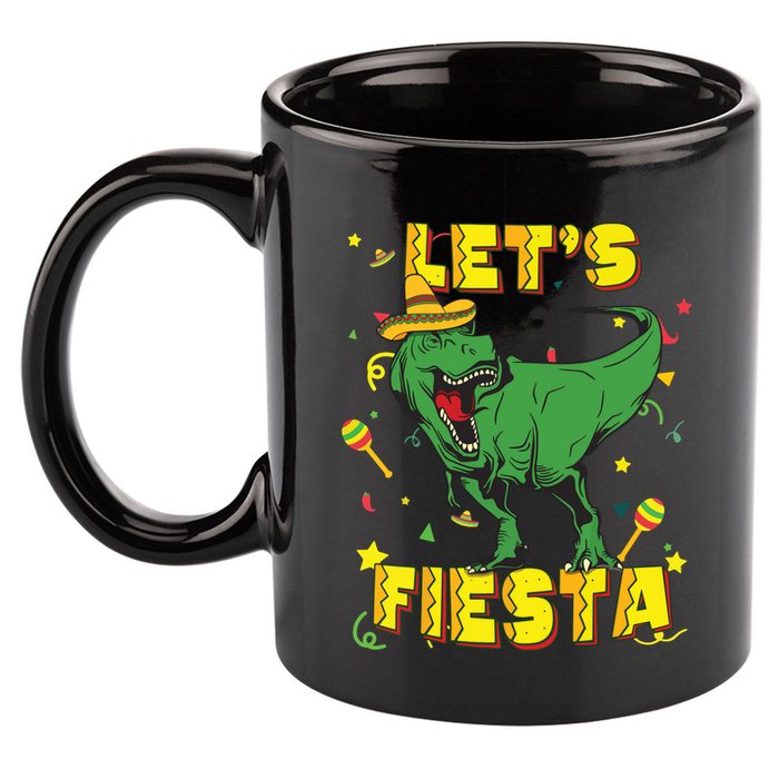 T Rex Cinco De Mayo Shirts Tyrannosaurus Dinosaur Lets Fiesta 11oz C Handle Ceramic Mug