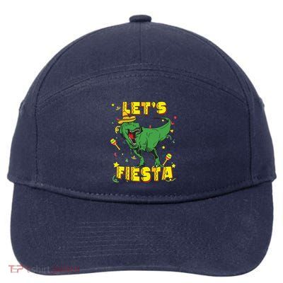 T Rex Cinco De Mayo Shirts Tyrannosaurus Dinosaur Lets Fiesta 7-Panel Snapback Hat