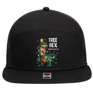 Tree Rex Christmas Tree Dinosaur Costume For Christma 7 Panel Mesh Trucker Snapback Hat