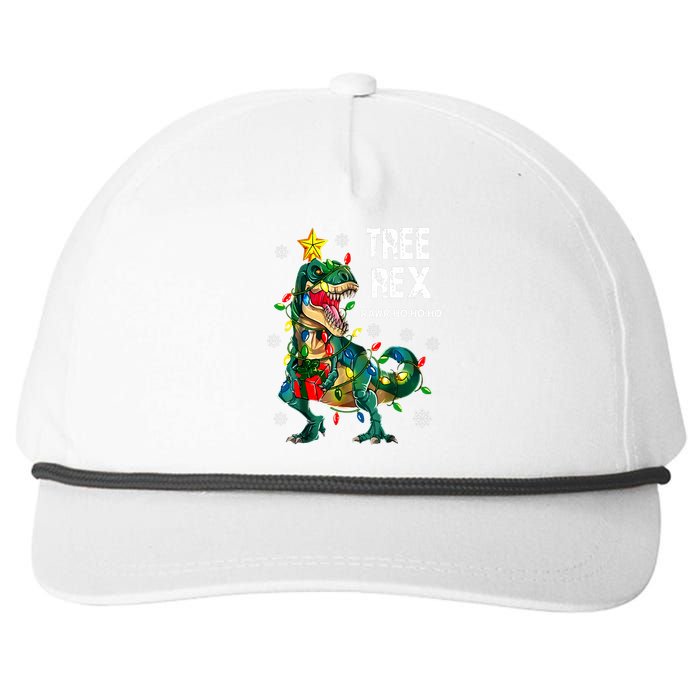 Tree Rex Christmas Tree Dinosaur Costume For Christma Snapback Five-Panel Rope Hat