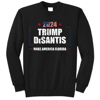 Trump Ron DeSantis 2024 Flag Make America Florida President Sweatshirt