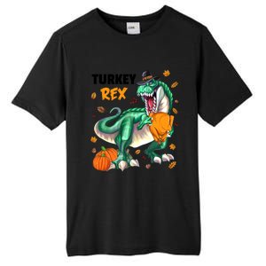 Turkey Rex Dinosaur T Rex Thanksgiving Pumpkin Gift Tall Fusion ChromaSoft Performance T-Shirt