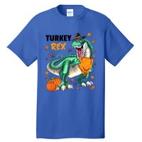 Turkey Rex Dinosaur T Rex Thanksgiving Pumpkin Gift Tall T-Shirt