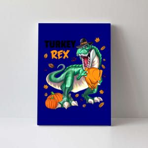 Turkey Rex Dinosaur T Rex Thanksgiving Pumpkin Gift Canvas