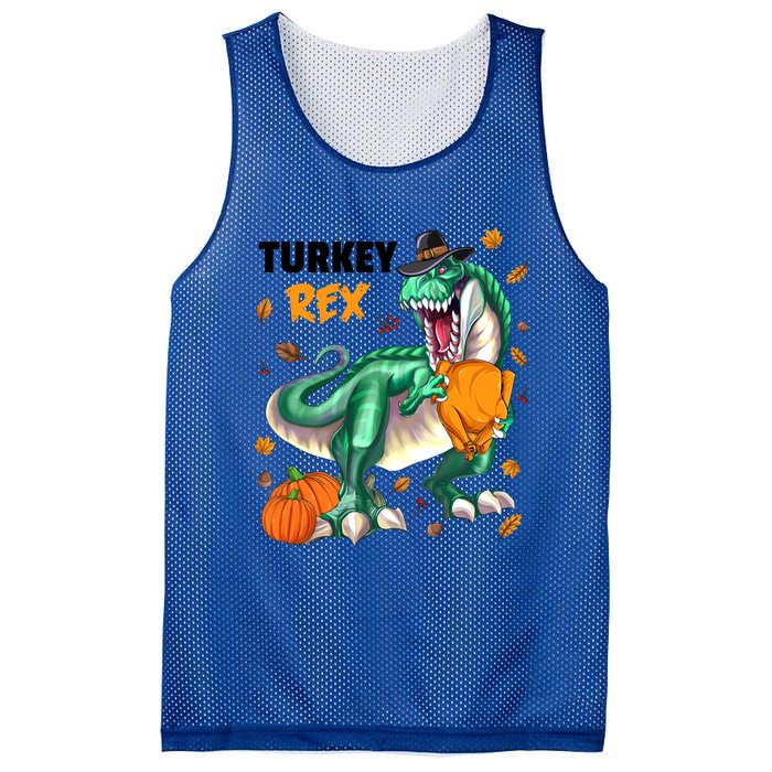 Turkey Rex Dinosaur T Rex Thanksgiving Pumpkin Gift Mesh Reversible Basketball Jersey Tank