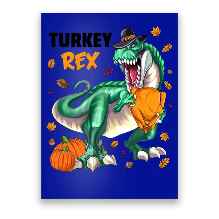 Turkey Rex Dinosaur T Rex Thanksgiving Pumpkin Gift Poster