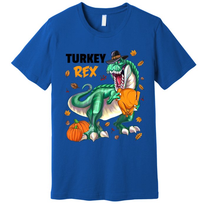 Turkey Rex Dinosaur T Rex Thanksgiving Pumpkin Gift Premium T-Shirt