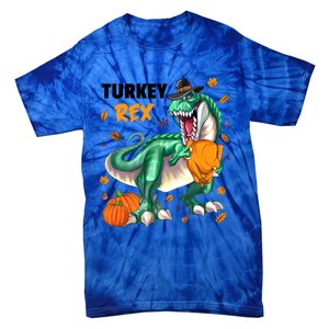 Turkey Rex Dinosaur T Rex Thanksgiving Pumpkin Gift Tie-Dye T-Shirt