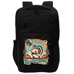 Thanksgiving Retro Disco Turkey Graphic Top Funky Turkey Impact Tech Backpack