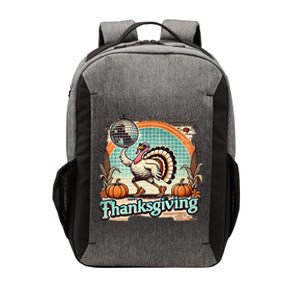 Thanksgiving Retro Disco Turkey Graphic Top Funky Turkey Vector Backpack