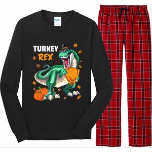 Turkey Rex Dinosaur T Rex Thanksgiving Pumpkin Meaningful Gift Long Sleeve Pajama Set