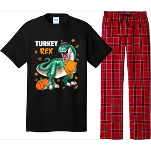 Turkey Rex Dinosaur T Rex Thanksgiving Pumpkin Meaningful Gift Pajama Set